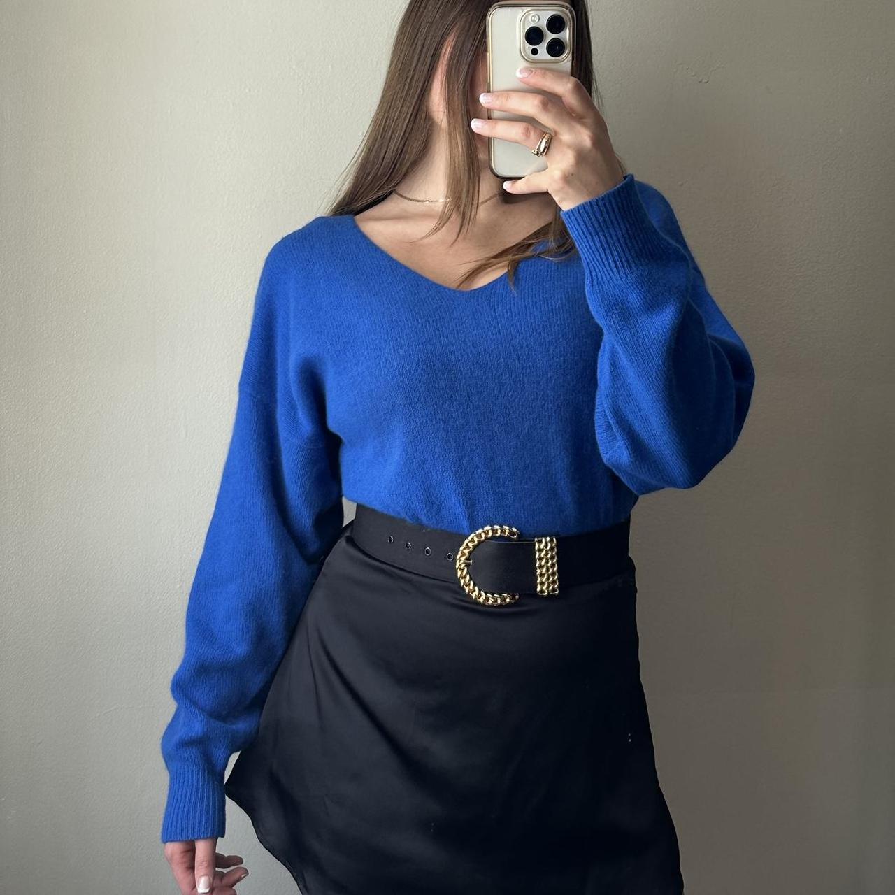 Womens cobalt blue clearance jumper