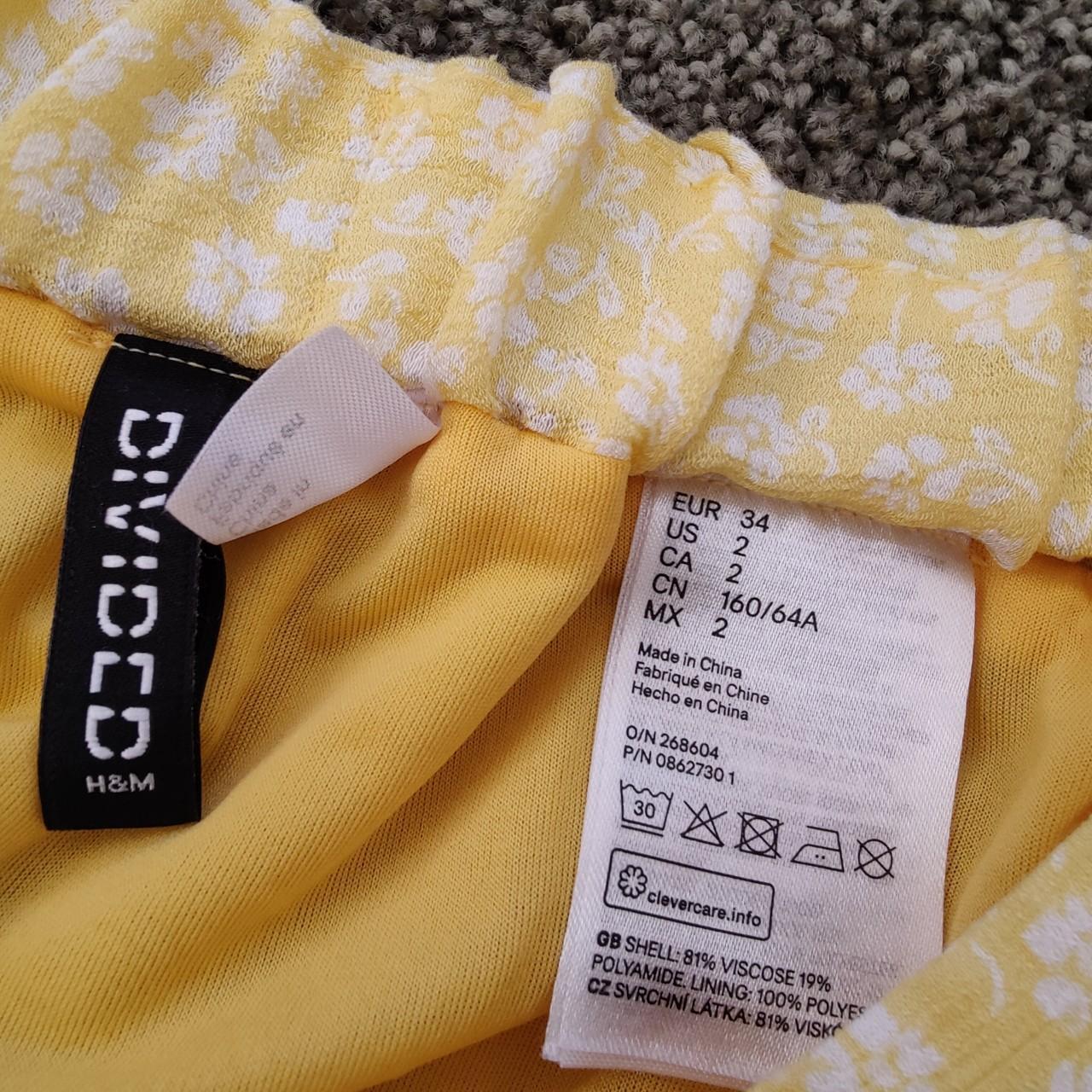 H and clearance m yellow skirt