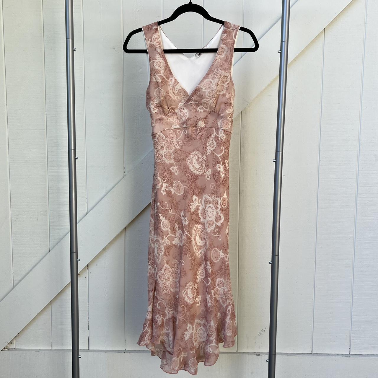 Papaya Pink Paisley Asymmetrical Midi Dress *no... Depop