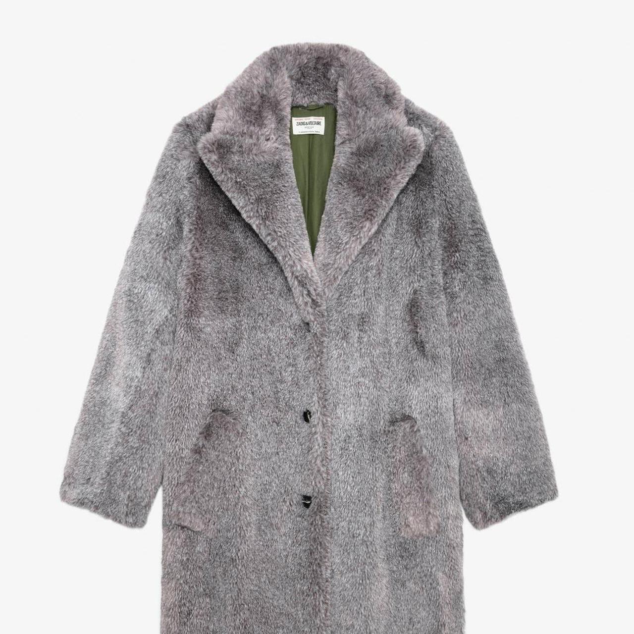 稀少ZADIG& VOLTAIRE タヌキ ファーコート Zadig & Voltaire Fanny Patchwork Faux Fur Coat | Bloomingdale's