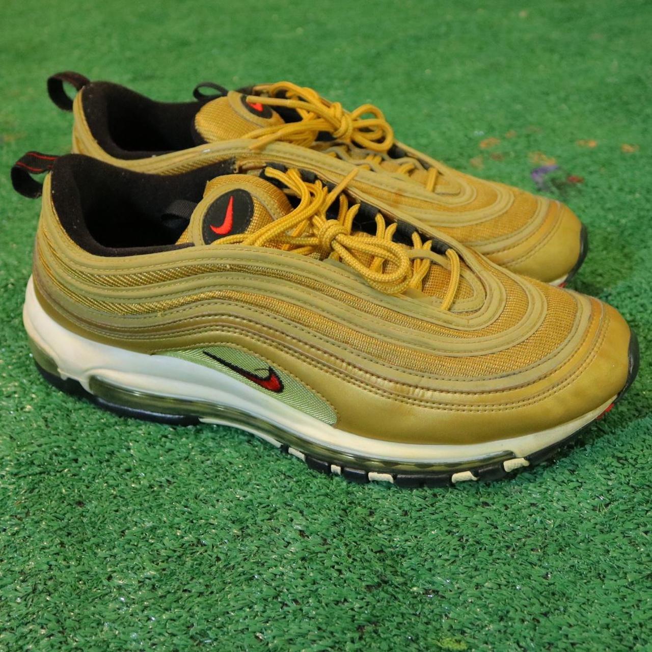 Nike gold tan air max 97 trainers deals