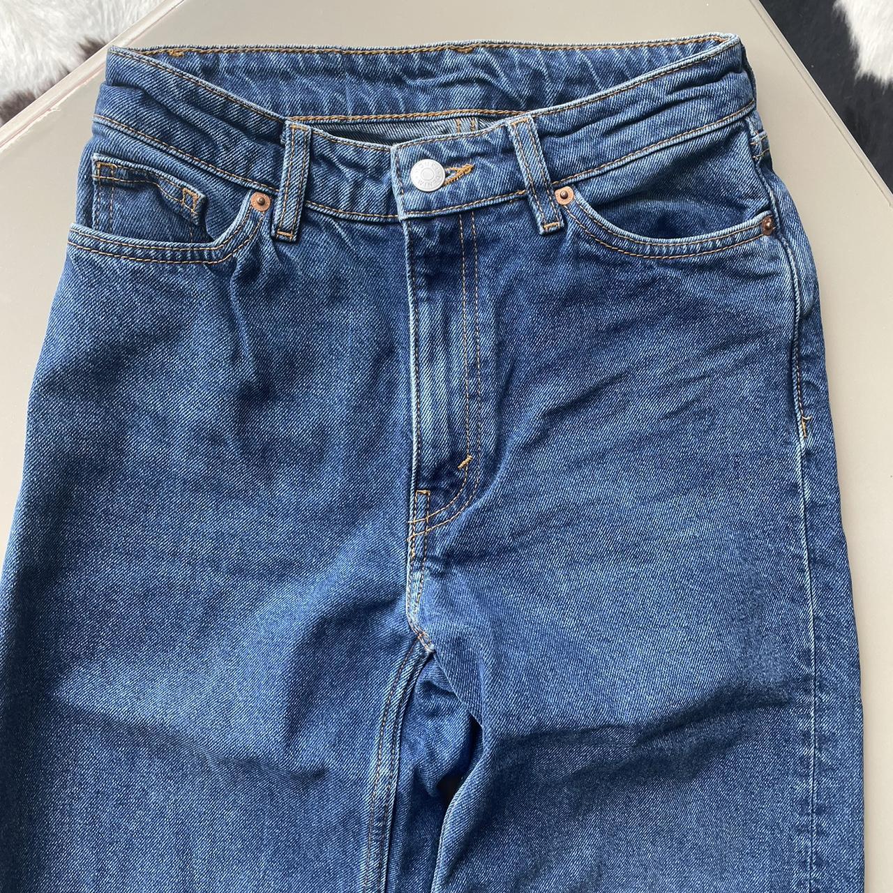 MONKI baggy loose fitting wide leg jeans (W24 UK 6)... - Depop