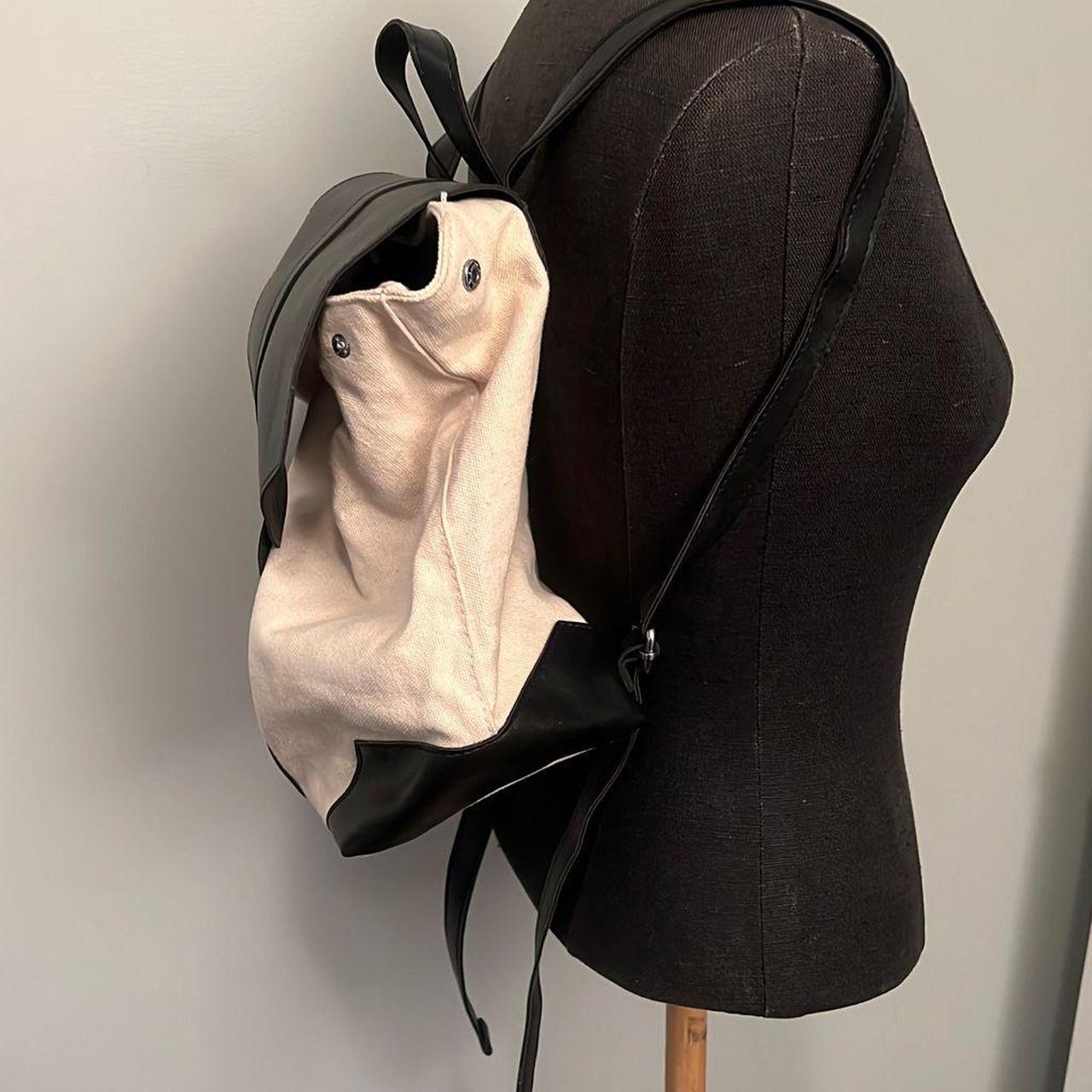 Deux lux Demi canvas backpack in cream and - Depop