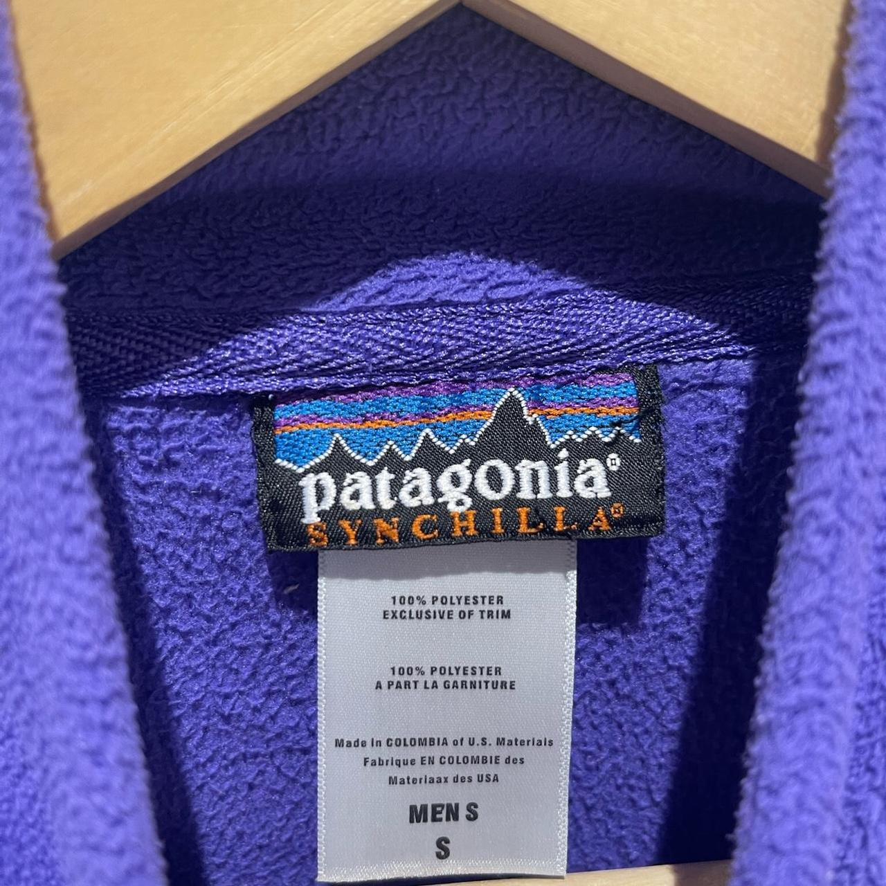 Purple Patagonia Zip Thru Fleece Patagonia black... - Depop