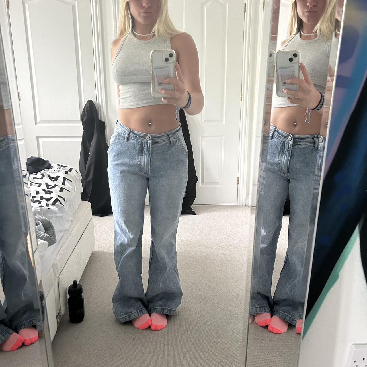 cutest brandy melville jeans great for summer... Depop