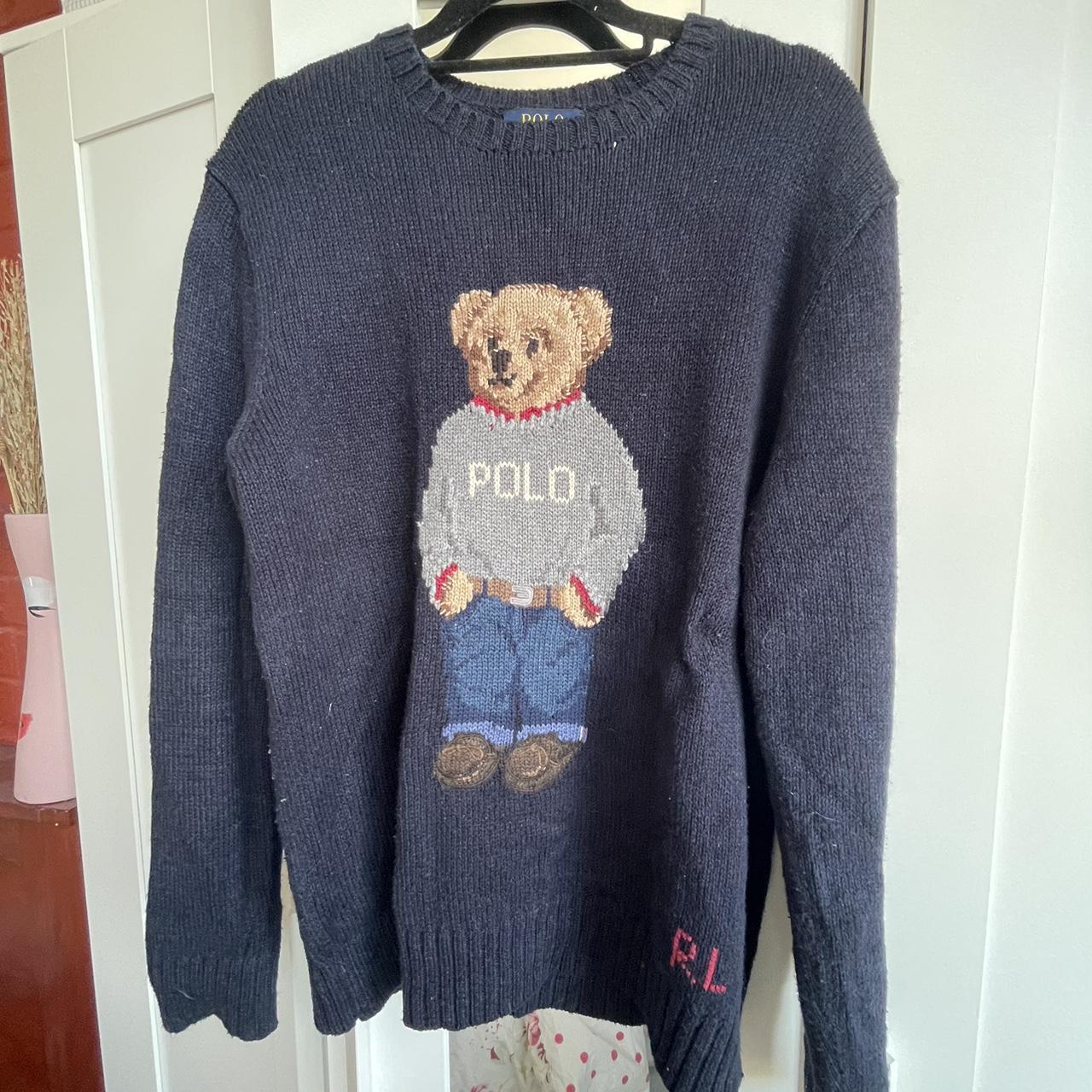 Ralph Lauren Polo Bear Knitted Sweatshirt Knit... - Depop