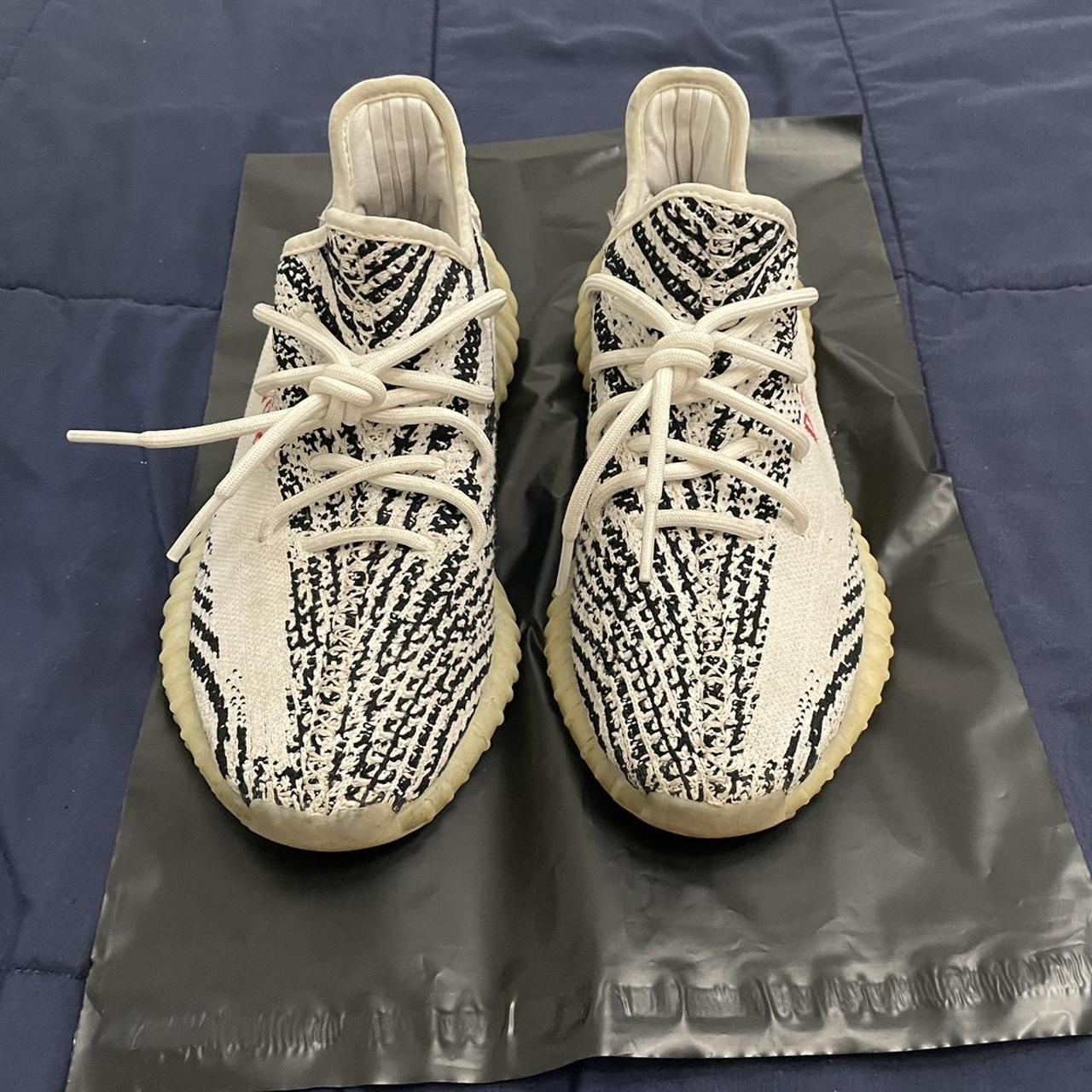 Men’s Adidas Yeezy Boost 350 Zebra Size 9... Depop