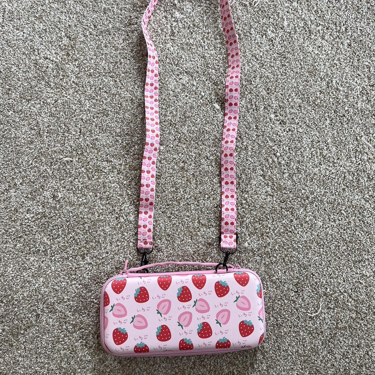 STRAWBERRY NINTENDO SWITCH CARRYING CASE - Depop