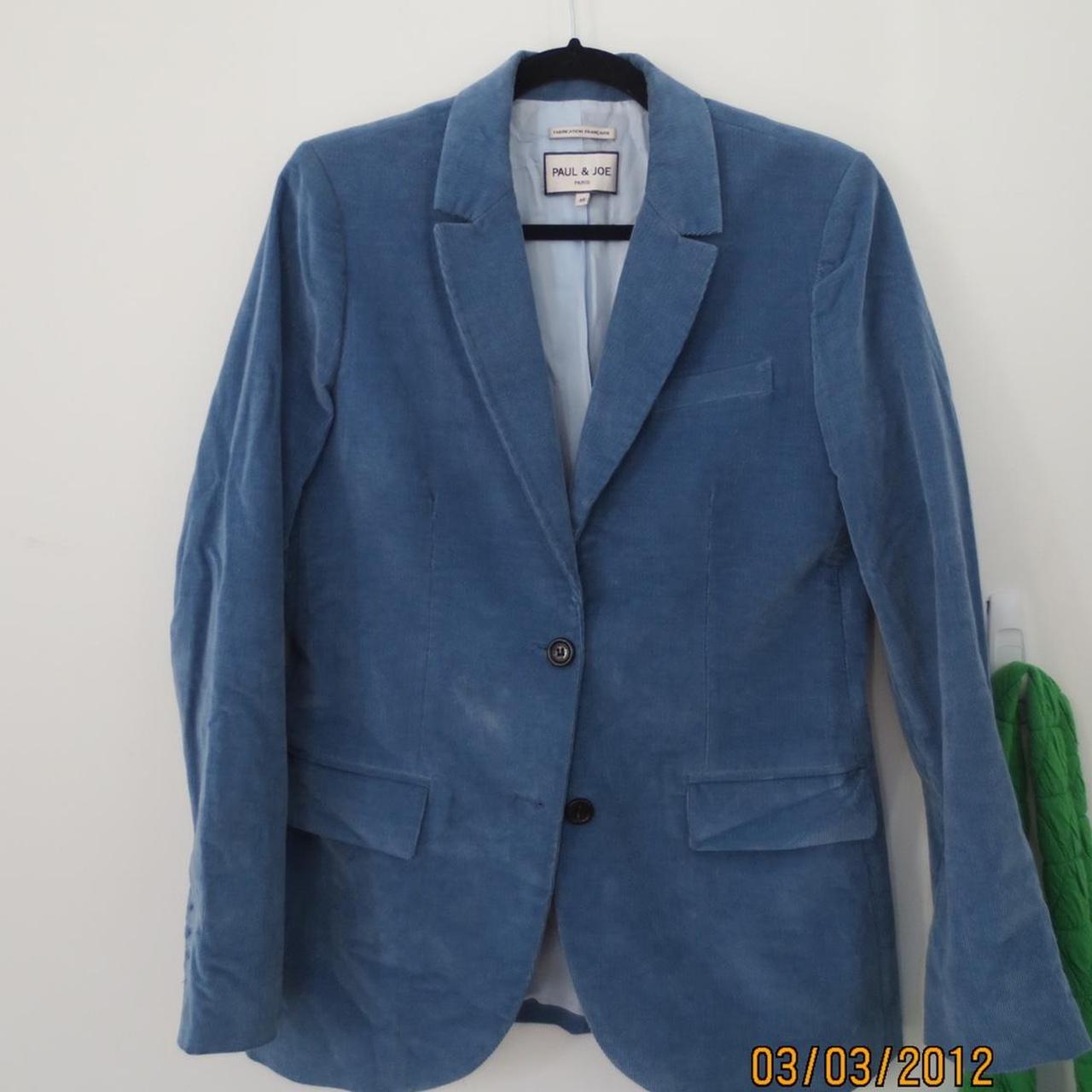 Paul + Joe Baby Blue Corduroy Blazer. Great Pop Of - Depop