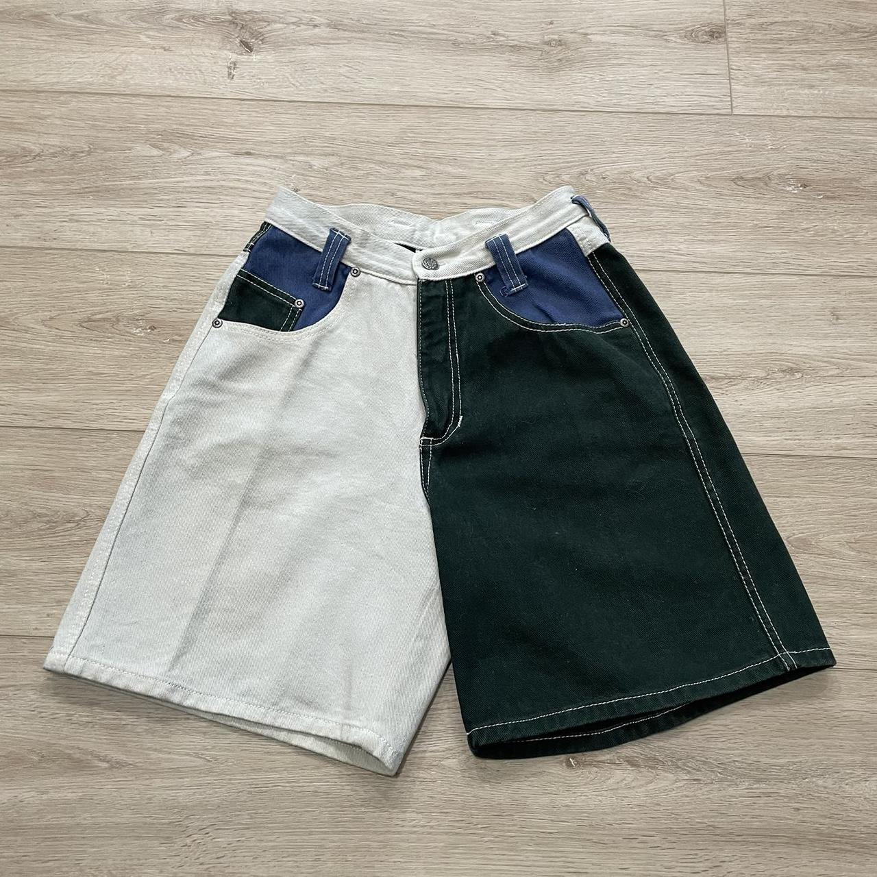 Vintage multi color denim shorts Size 5/6 but... Depop