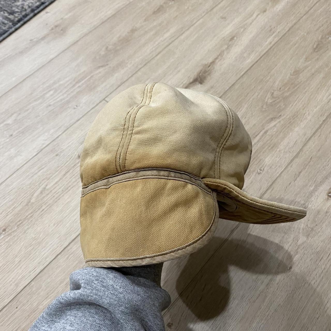 Vintage Carhartt Canvas Trapper Hat with Ear Flaps... Depop