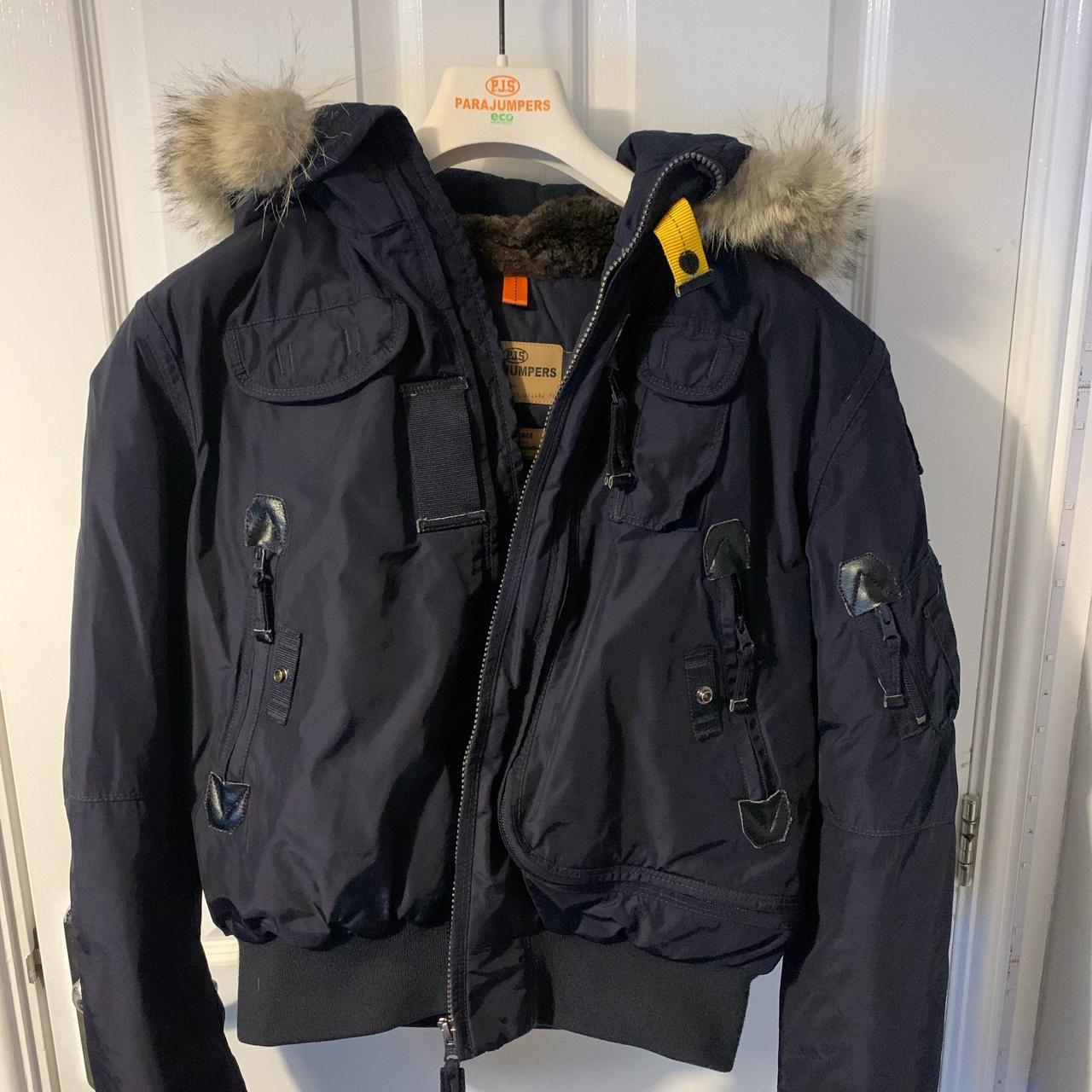 Boys youth large navy gobi fur parajumper. Worn a... - Depop