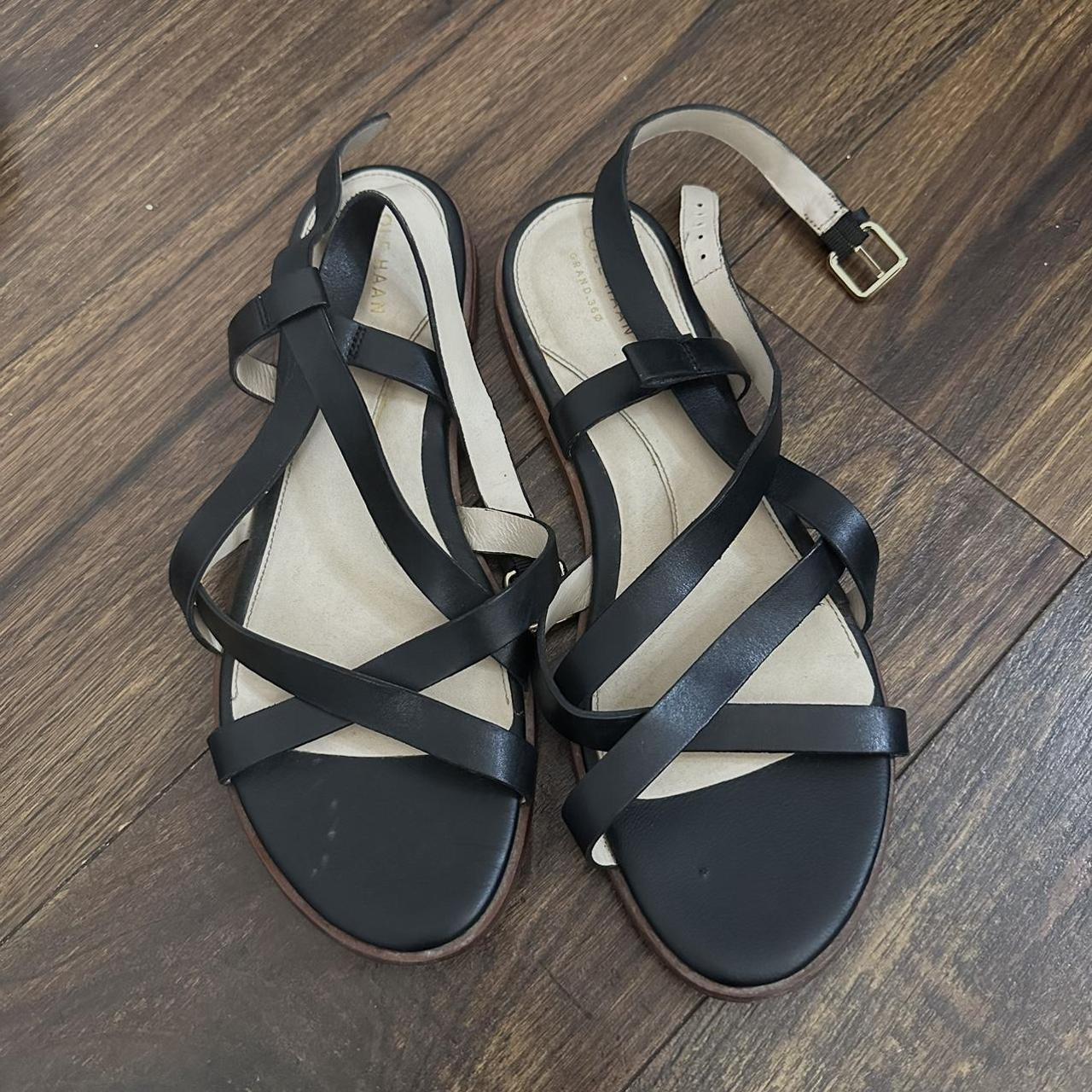 Black strappy sandals - Depop