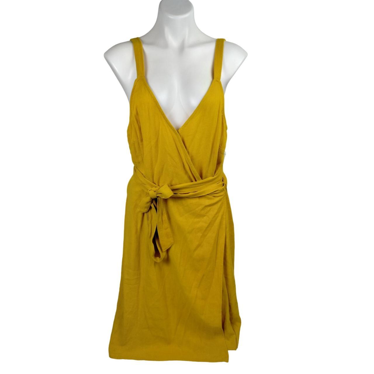 Universal Thread Womens 2X Yellow Wrap Dress With... - Depop