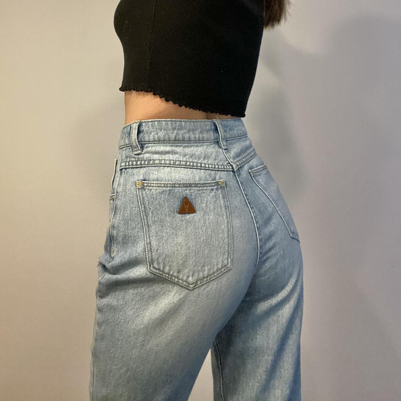 Abrand A '94 High Slim Straight Leg Distressed Jeans - Depop
