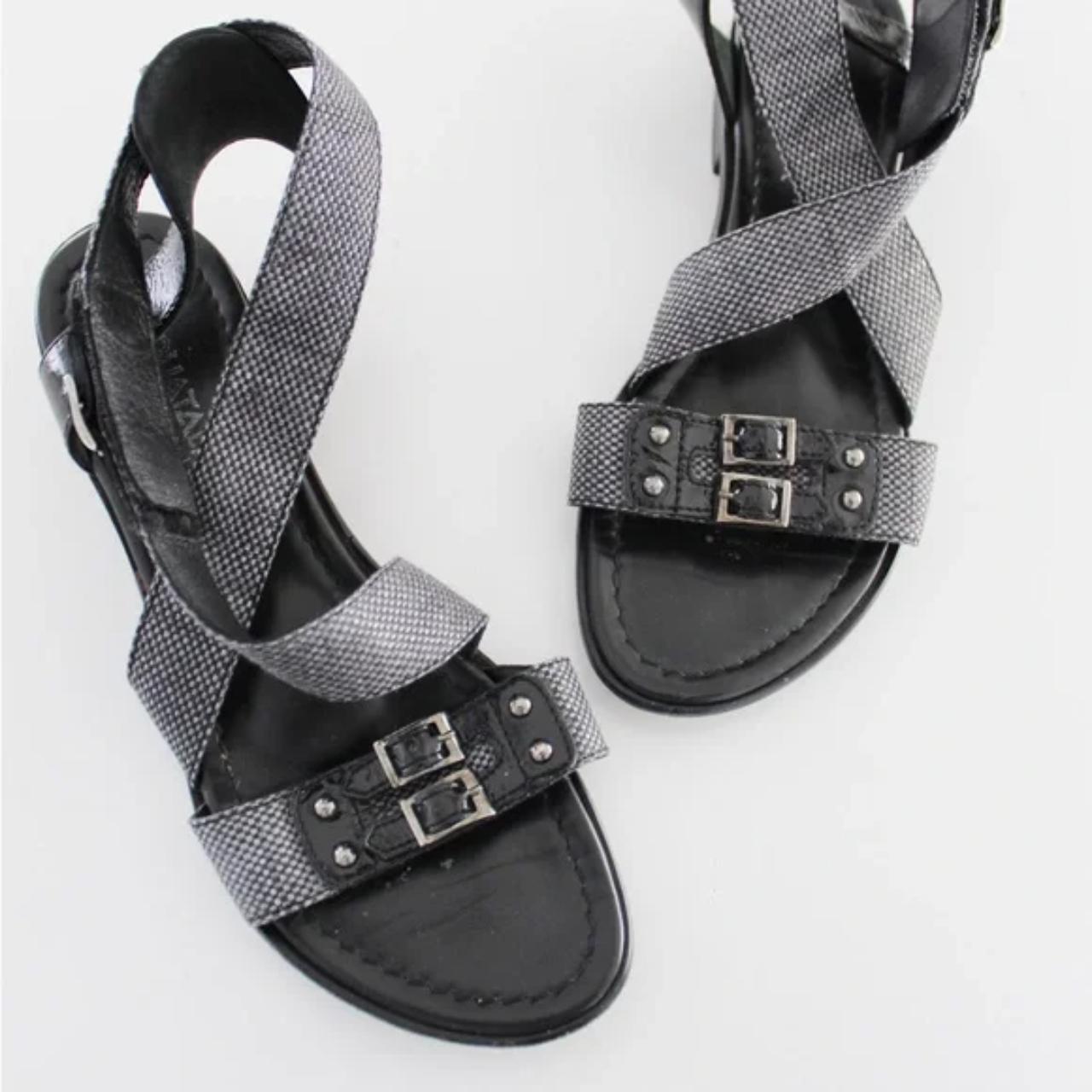 Aquatalia by Marvin K. Leather Cross Strap Sandals Depop