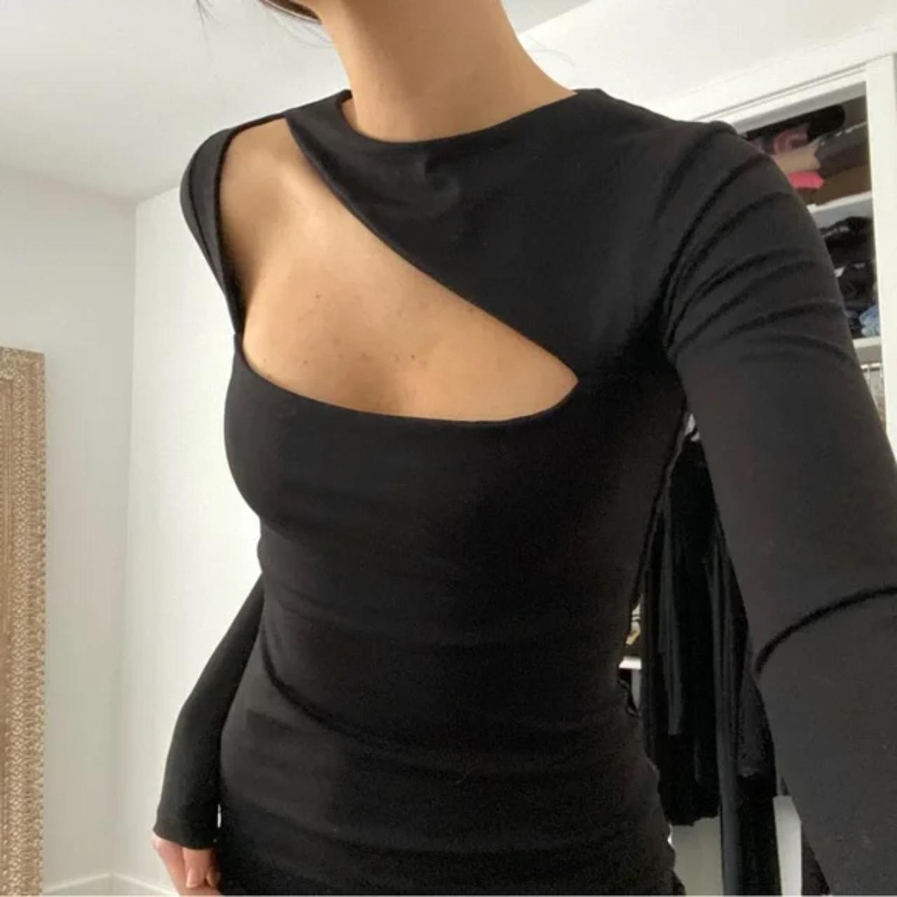 Susana Monaco / Revolve Angle Cut Out Stretch Jersey... - Depop