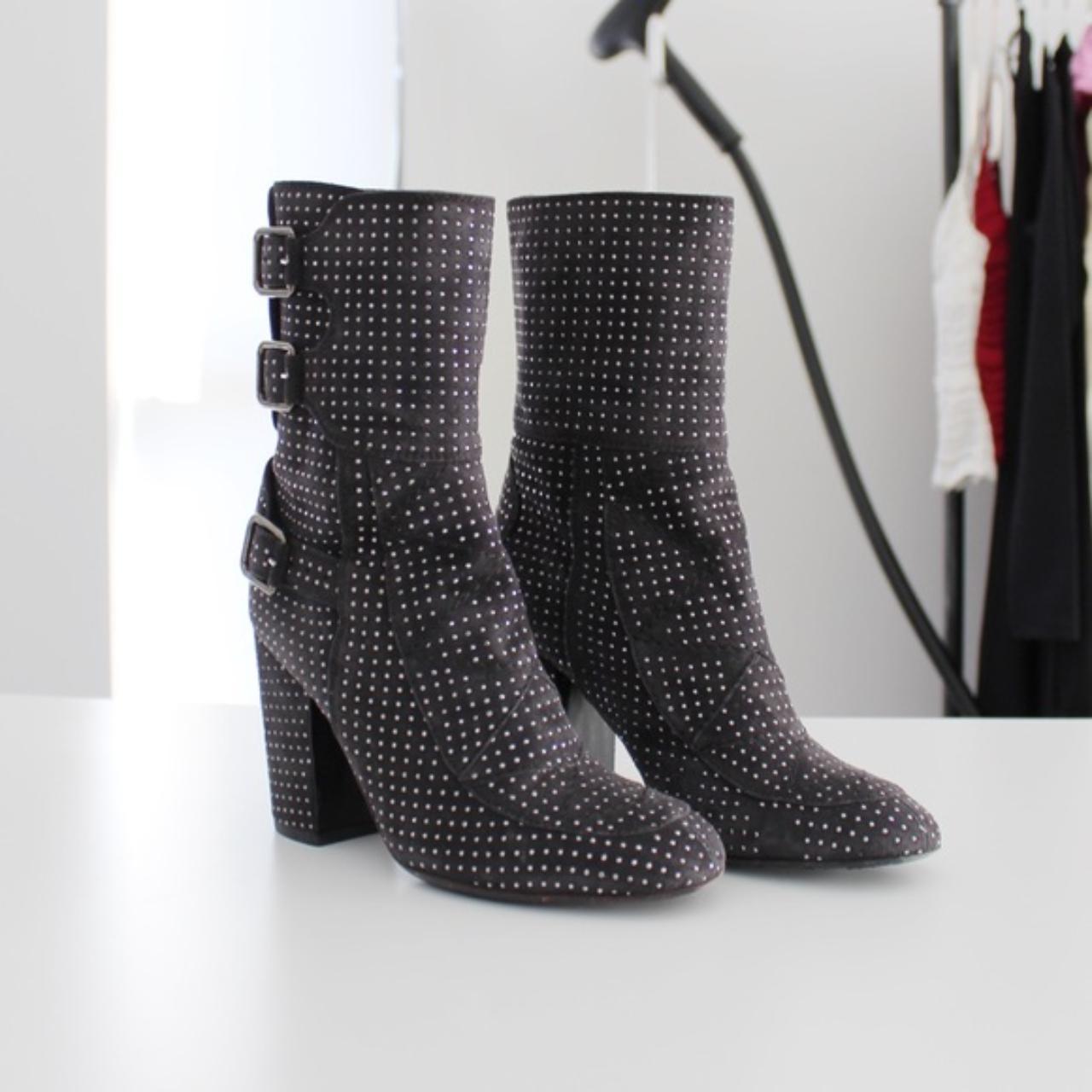 Grey suede studded sales ankle boots