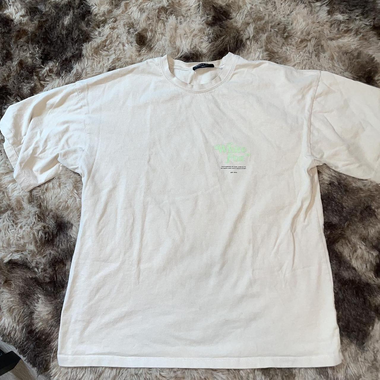 White fox oversized t shirt Size - Small - Depop