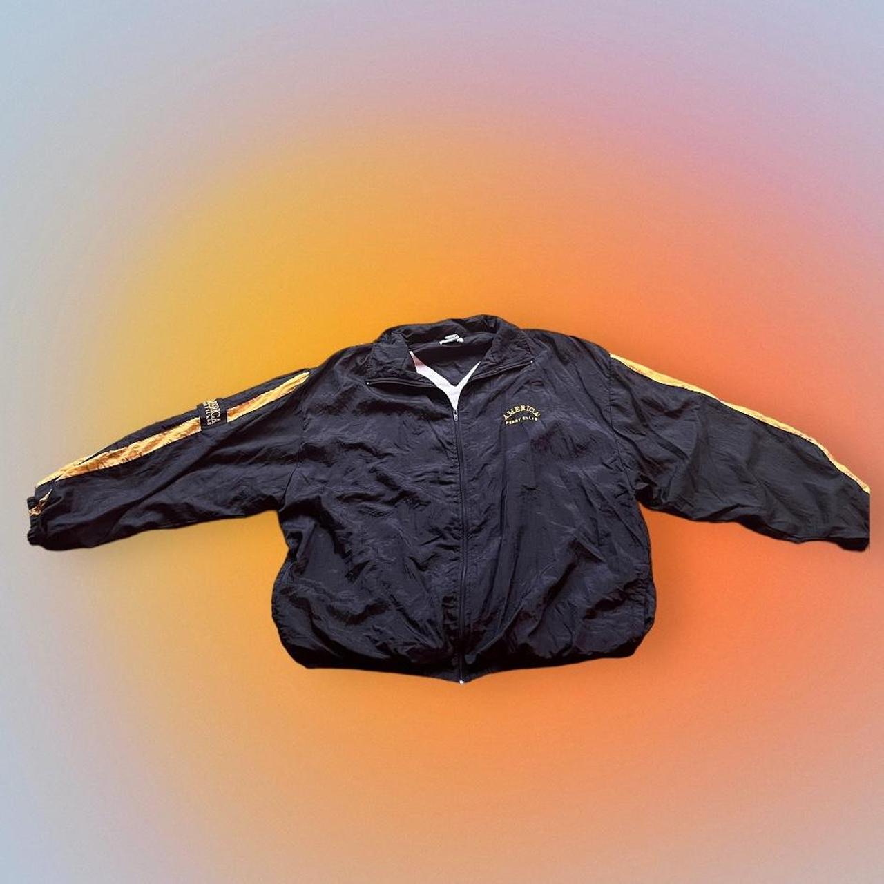 Perry Ellis windbreaker track jacket 'America' | Depop
