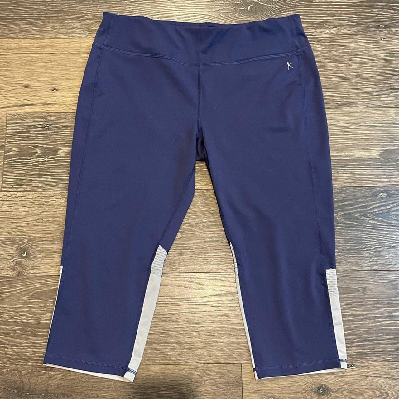 DANSKIN NOW Navy Blue Workout Leggings w/ Gray... Depop