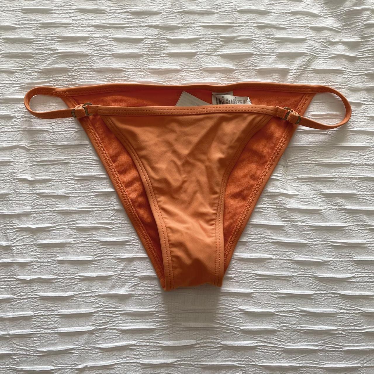 orange bikini thong bottoms adjustable... Depop