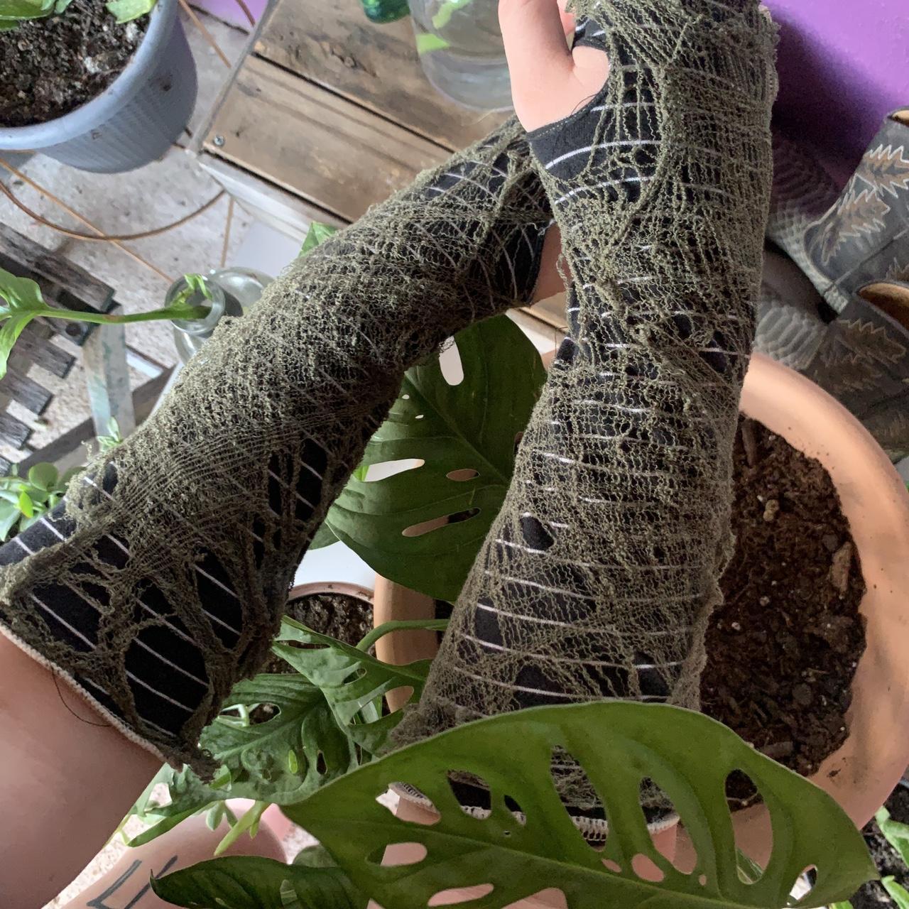 Moss creature gloves Fingerless gloves made out of... Depop