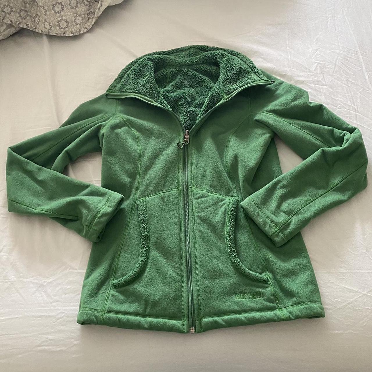 M bright green reversible Köppen jacket jacket is... - Depop