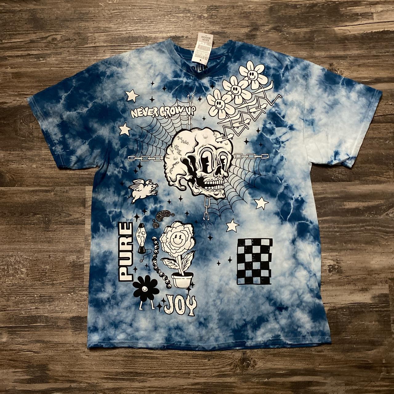 Men's Blue and White T-shirt