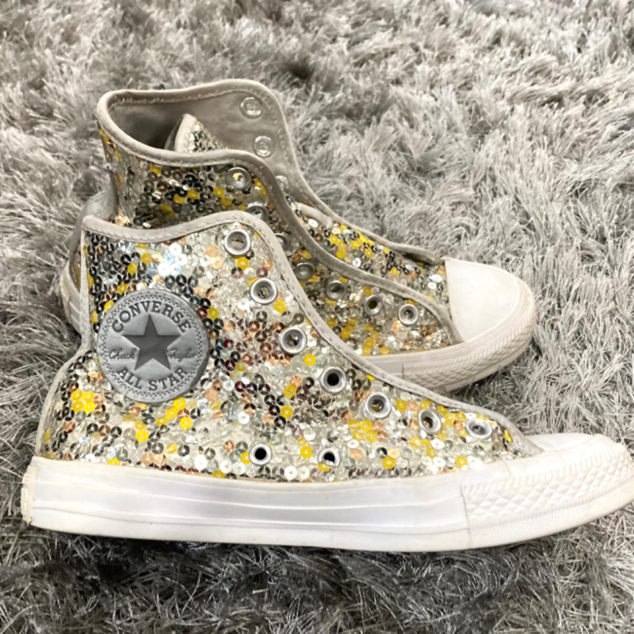 Sequin cheap chuck taylors