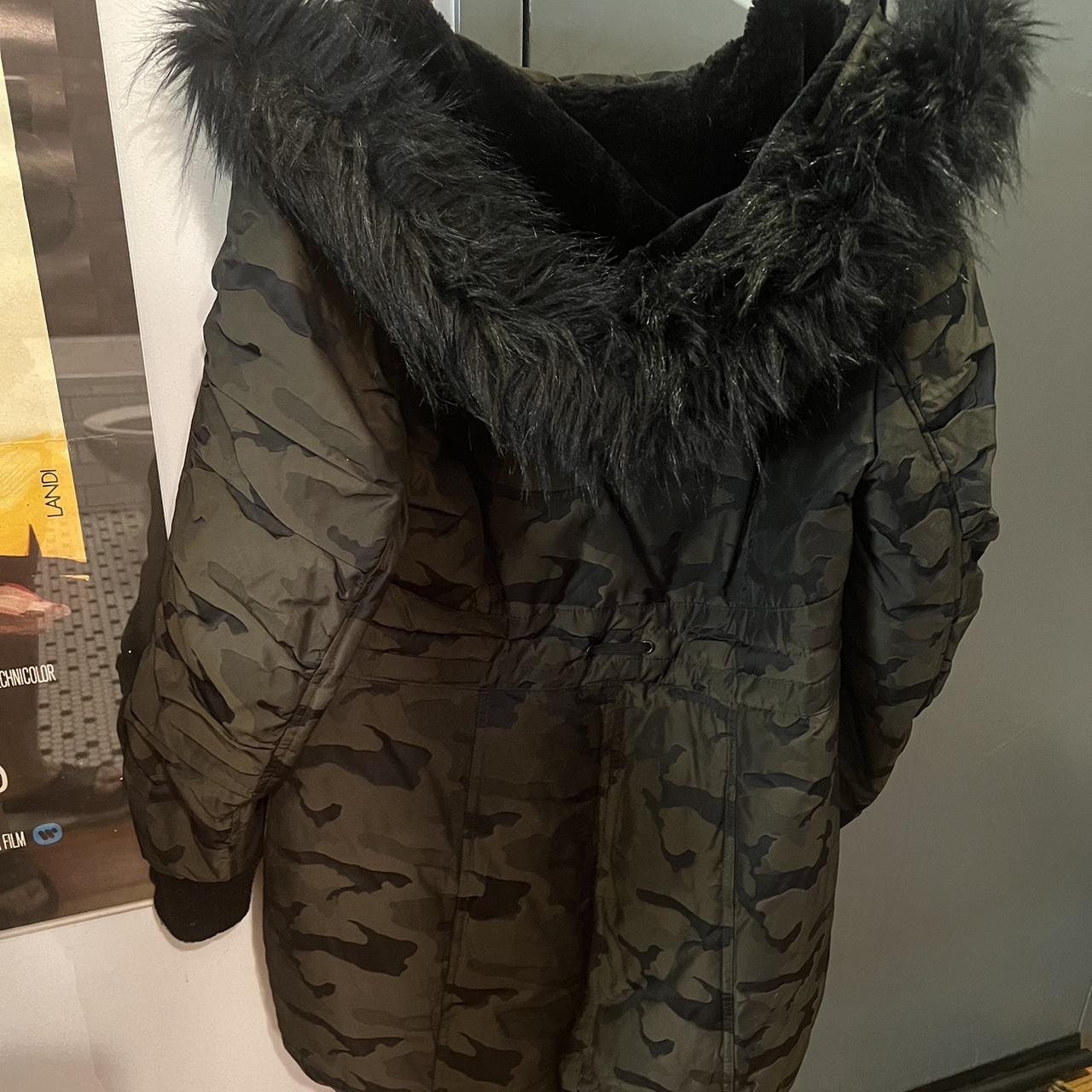 Dkny camo hotsell print parka