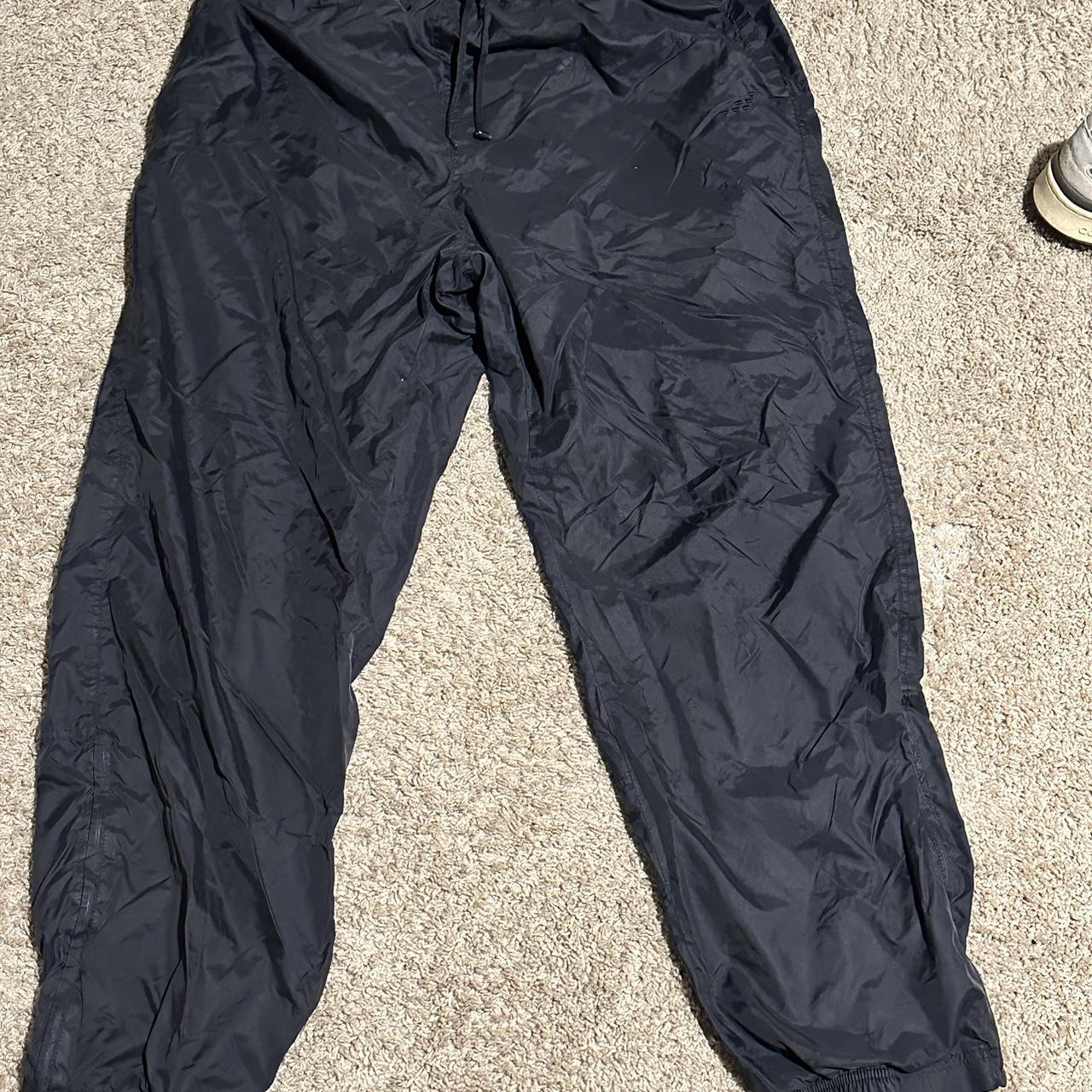 XL Navy Blue BCG Baggy Track Pants Small Hole In... - Depop