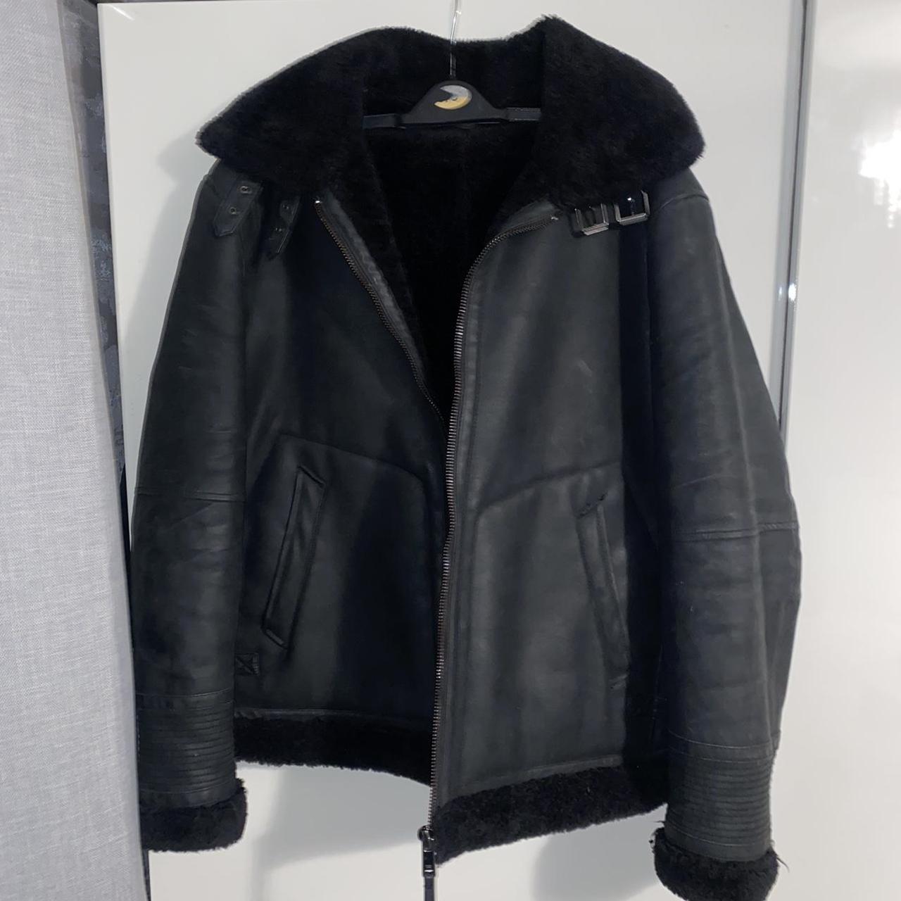 Zara black aviator Only worn twice Faux fur all... - Depop