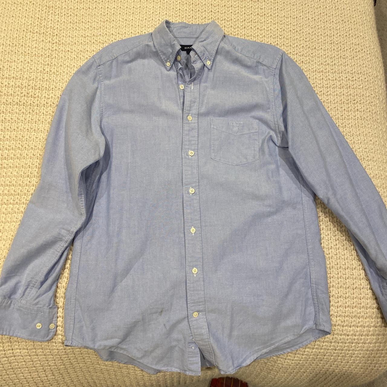 Gant - Blue long sleeve shirt with pocket Button... - Depop