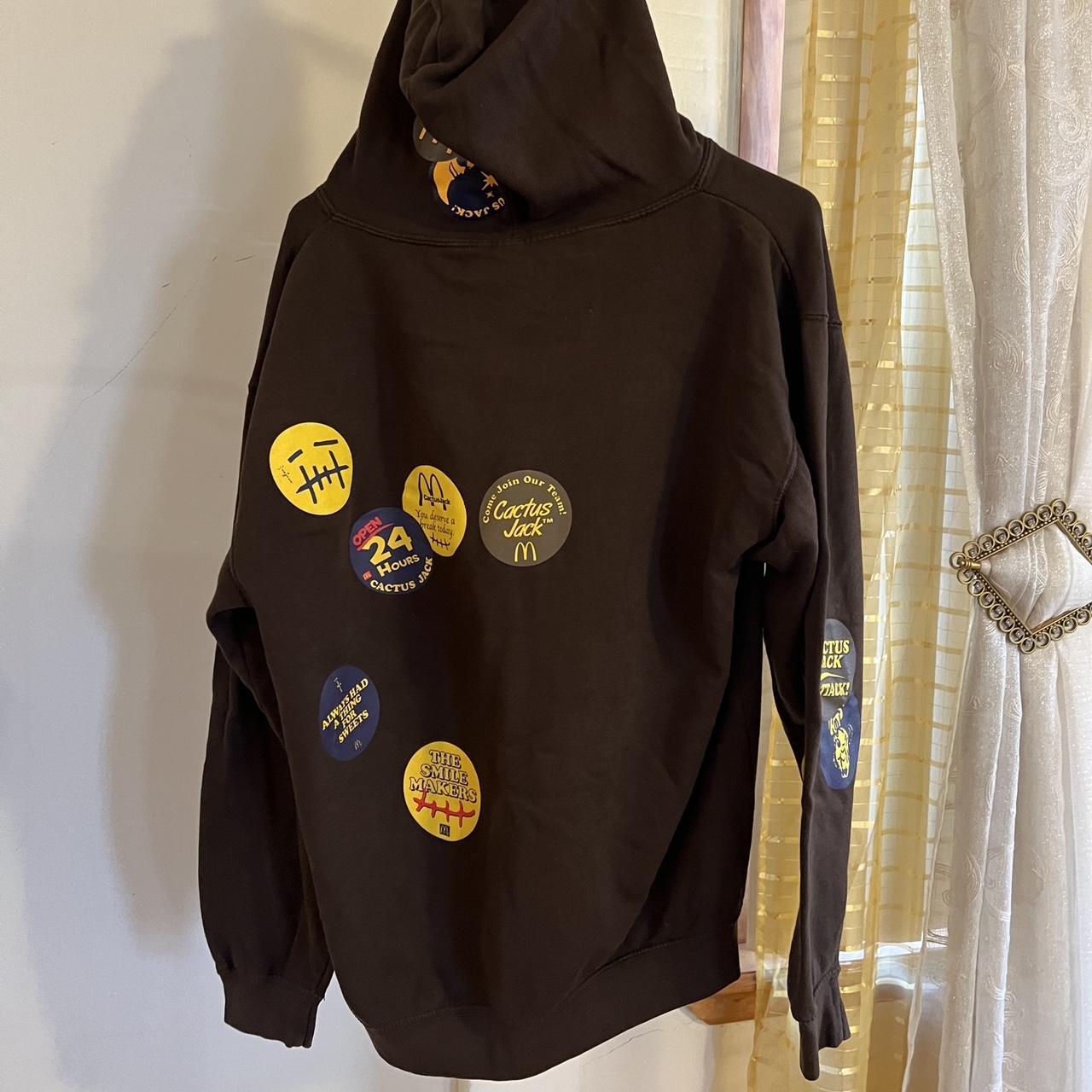 人気話題コラボ Travis Scott McDonald Sticker Hoodie Brown Travis Scott x McDonald's Cactus Pack Sticker Hoodie Brown