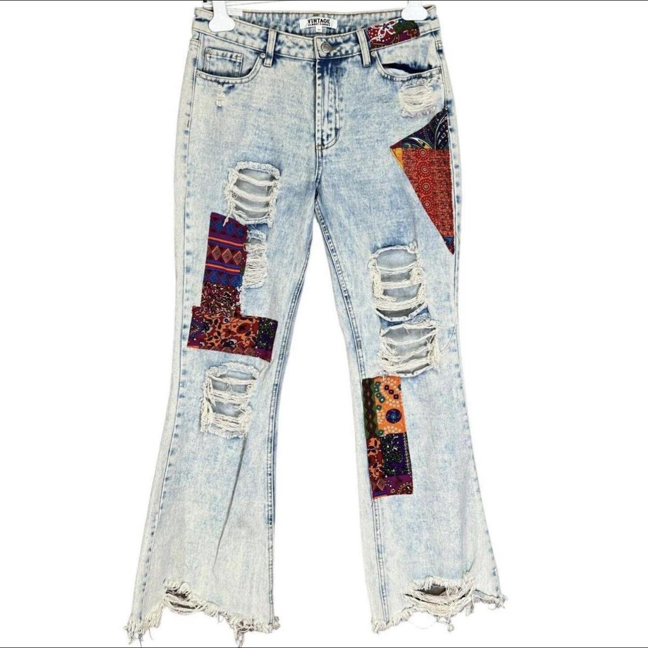 1826 blue jeans with super sick pockets and slight - Depop