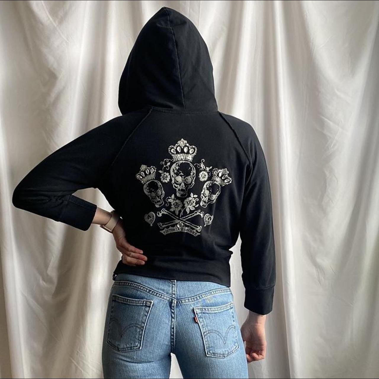 Victoria Secret zip up hoodie jacket. Above the Depop