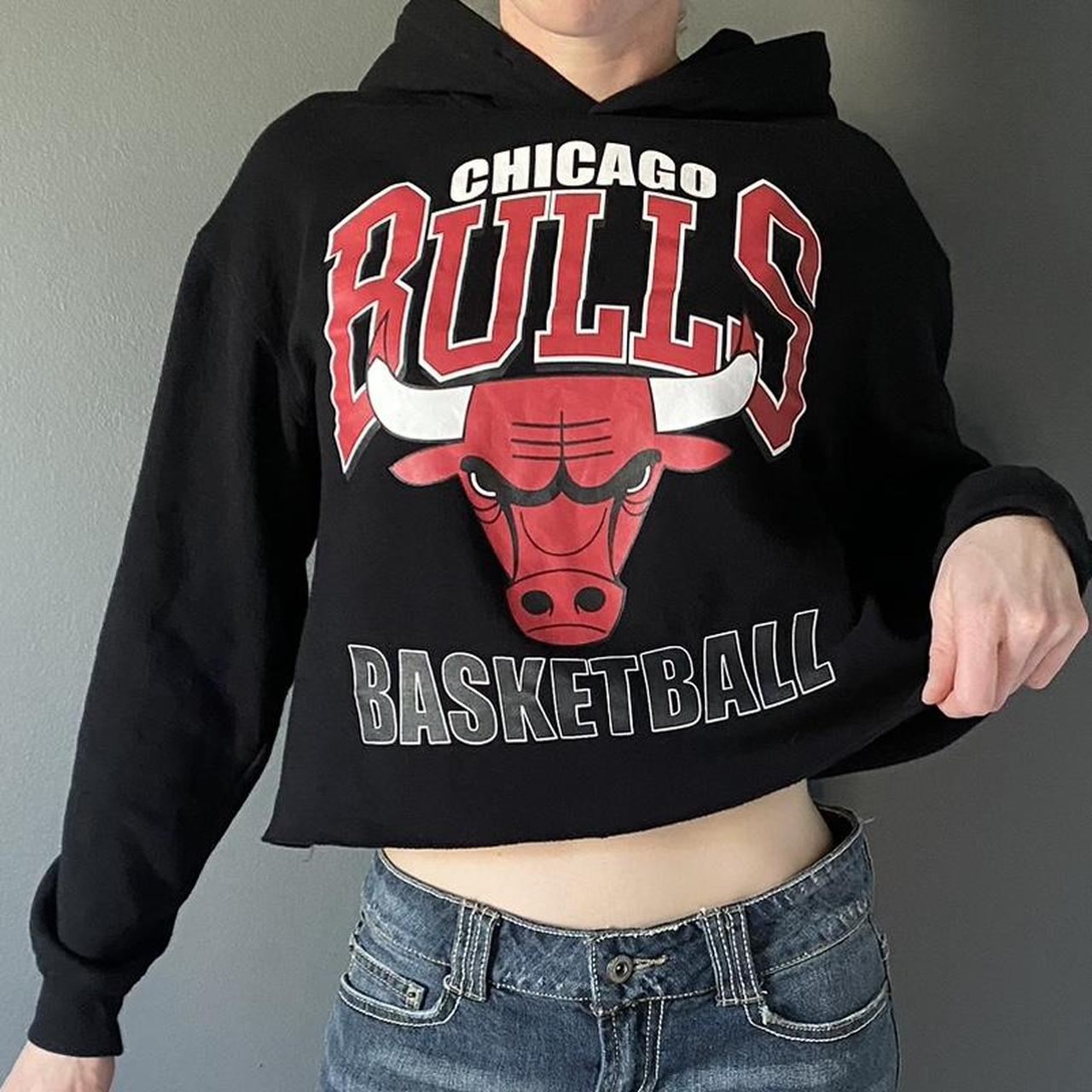 Cropped Chicago Bulls sport graphic hoodie Brand