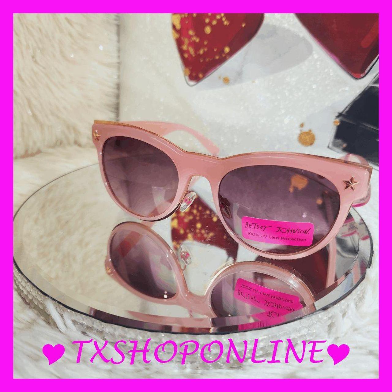 Betsey johnson pink store sunglasses