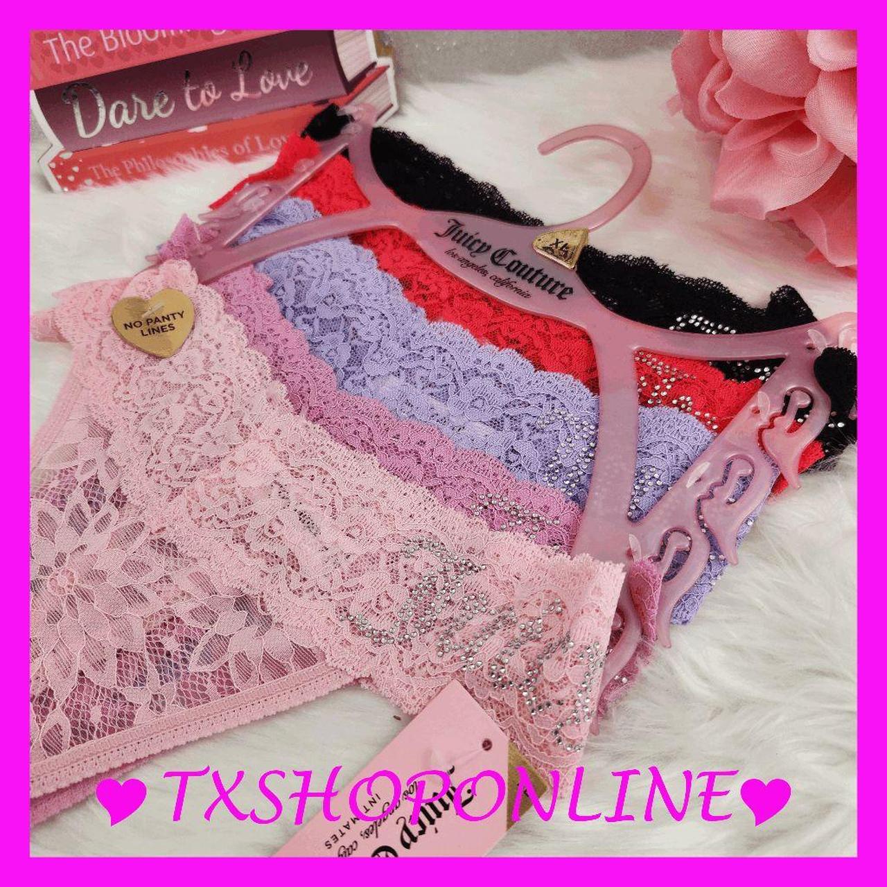 💗👙{Juicy Couture} 5 pack lace bling thong panties... - Depop