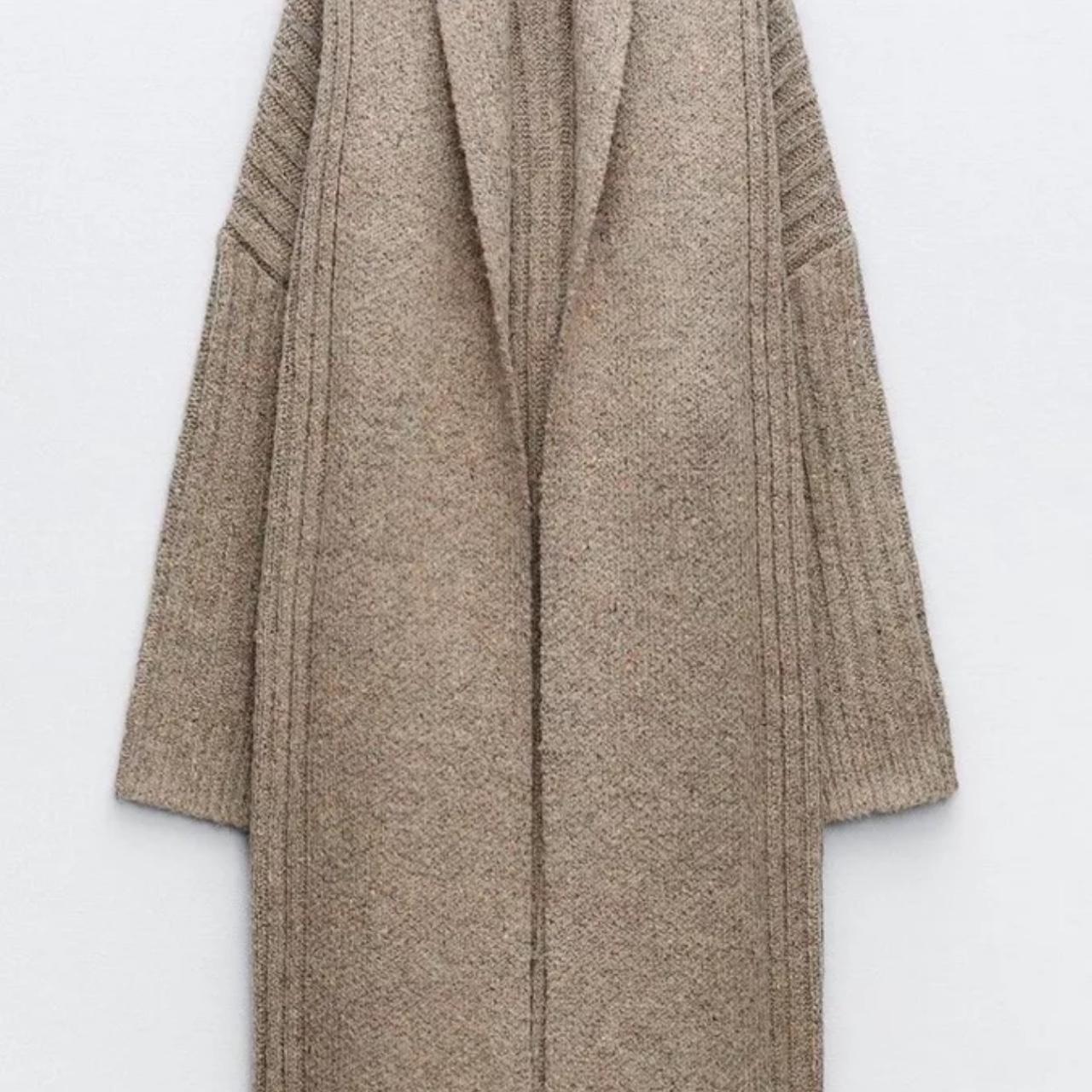 Outerwear Zara Long Knit Coat ZARA A/W 20/21 LONG CAMEL KNITTED - Main Image
