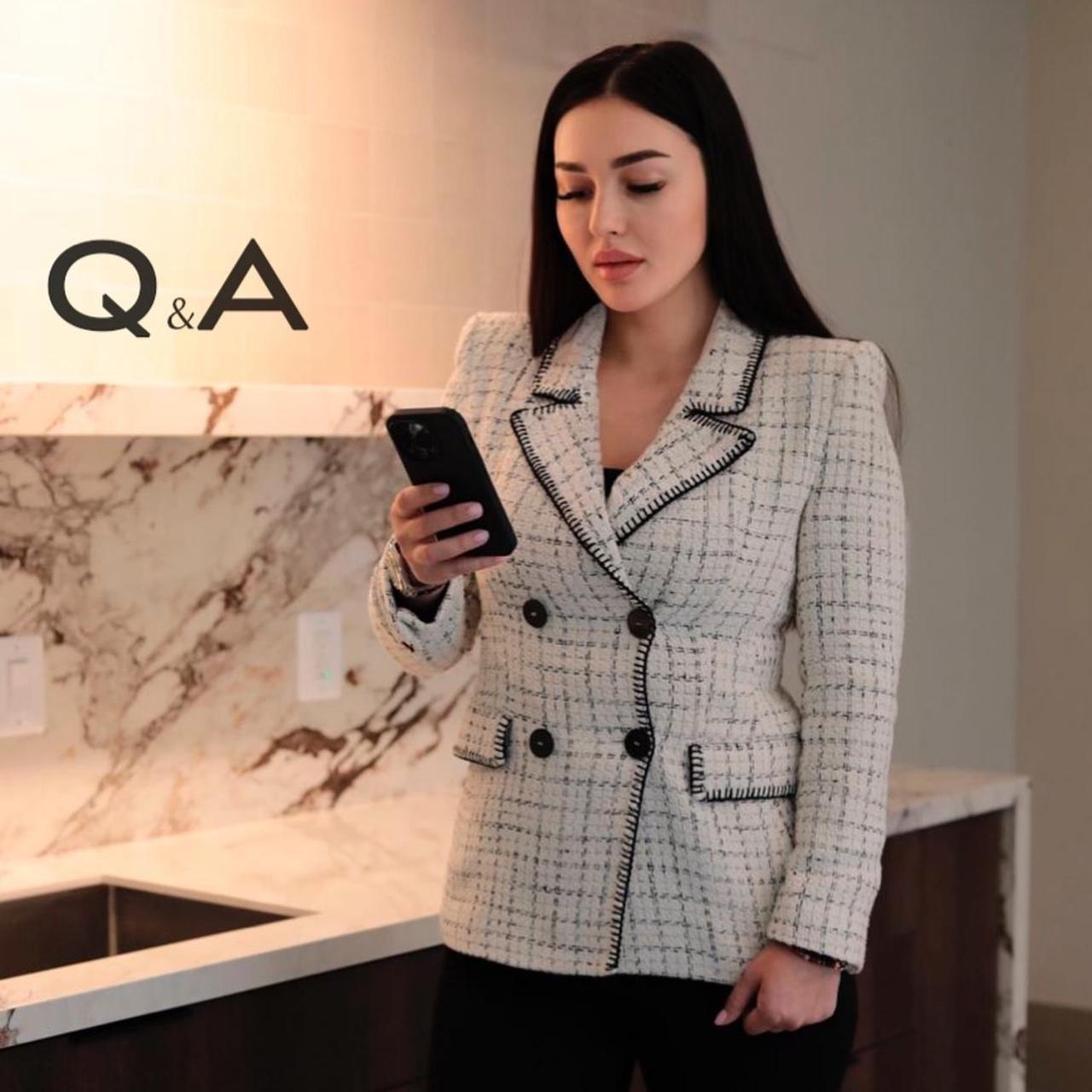 Houndstooth Zara Textured Weave Jacket ZARA DOUBLE BREASTED