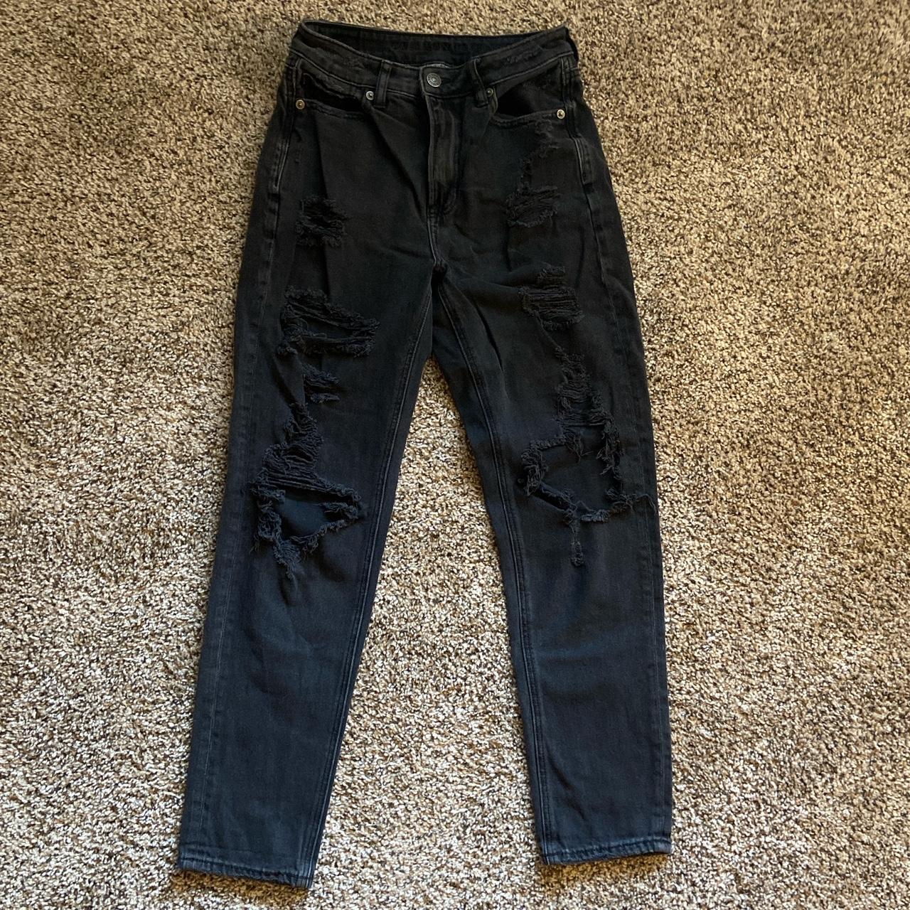 American Eagle Women's Black Jeans Depop