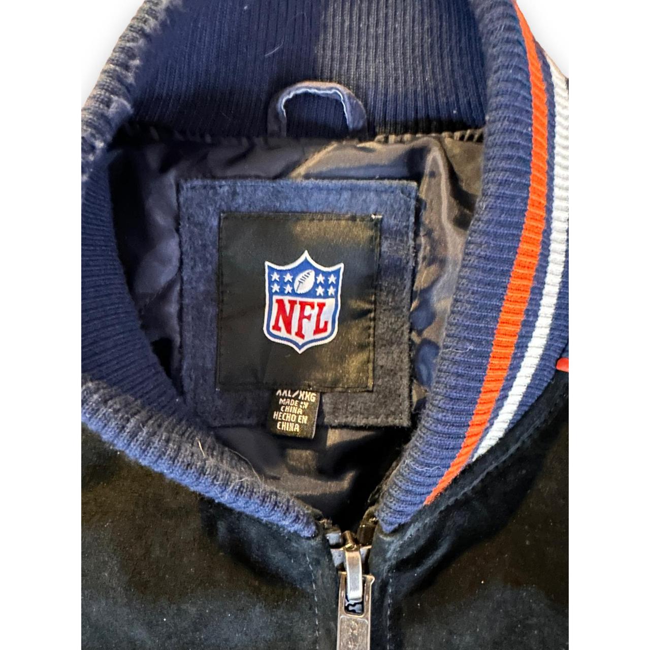 NFL Denver Broncos Leather Jacket Distressed and - Depop