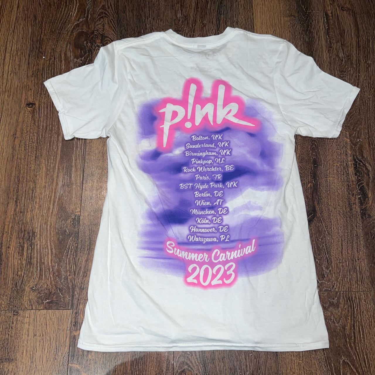 Pink tour t shirt Depop