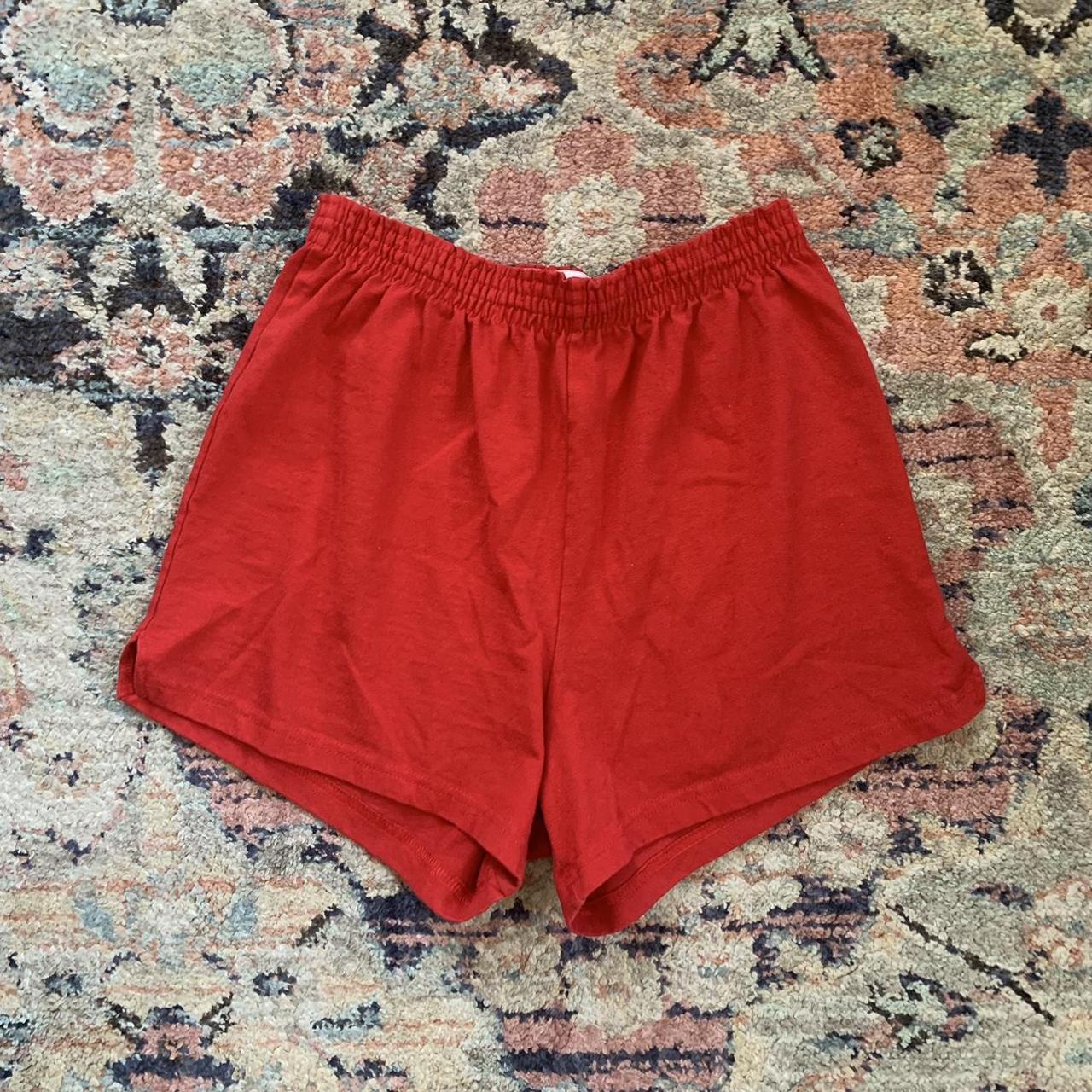 Soffe Women's Red Shorts Depop
