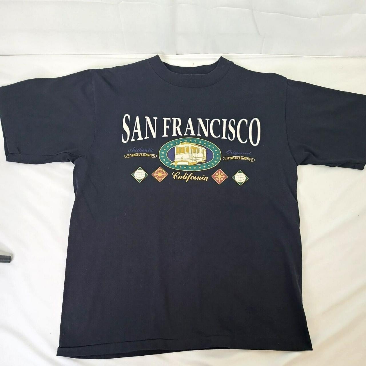 EUC Vintage San-Francisco Trolly Cable Car T-Shirt... - Depop