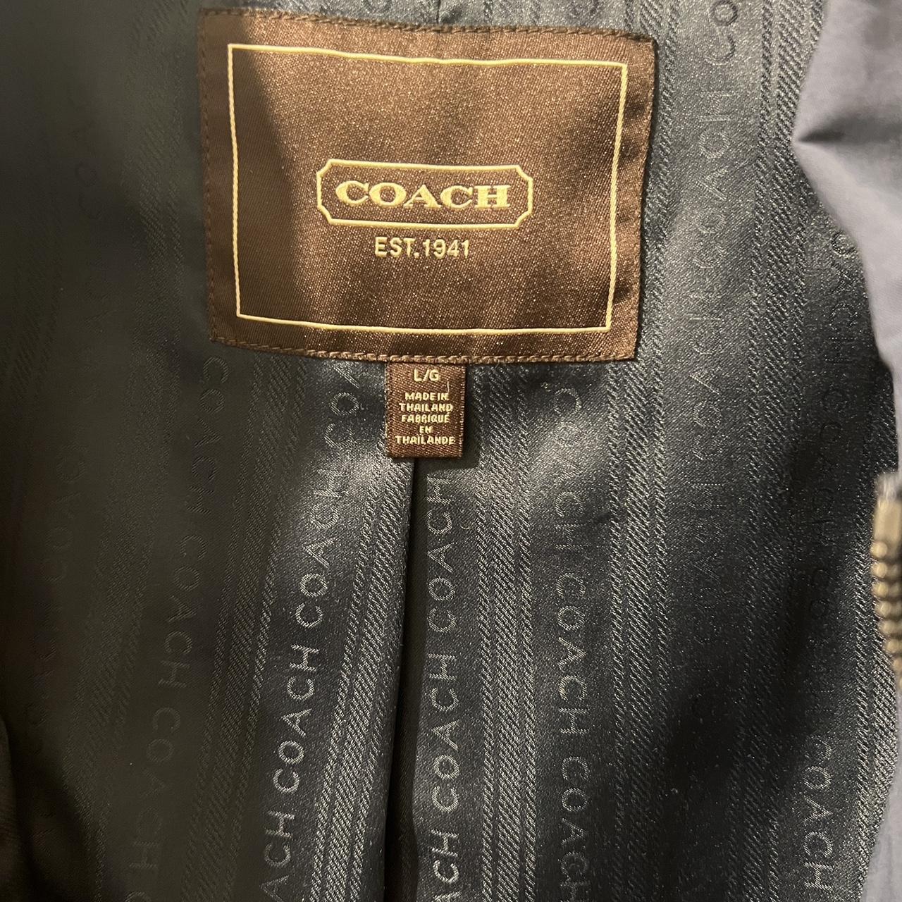 COACH Zip Up Windbreaker Style Jacket Size Large - Depop