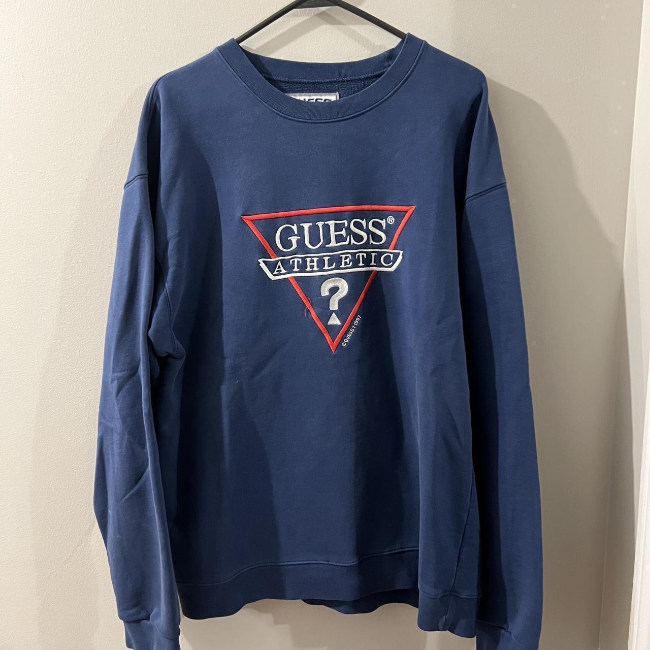 Vintage 1997 Guess Athletic Embroidered Crewneck. Depop