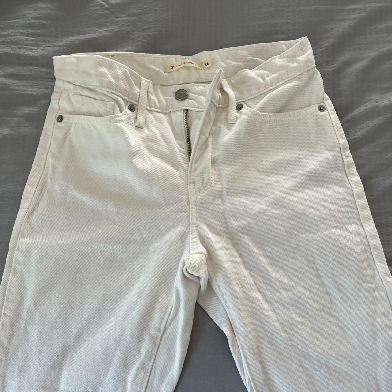 Levi's 311 white sale jeans